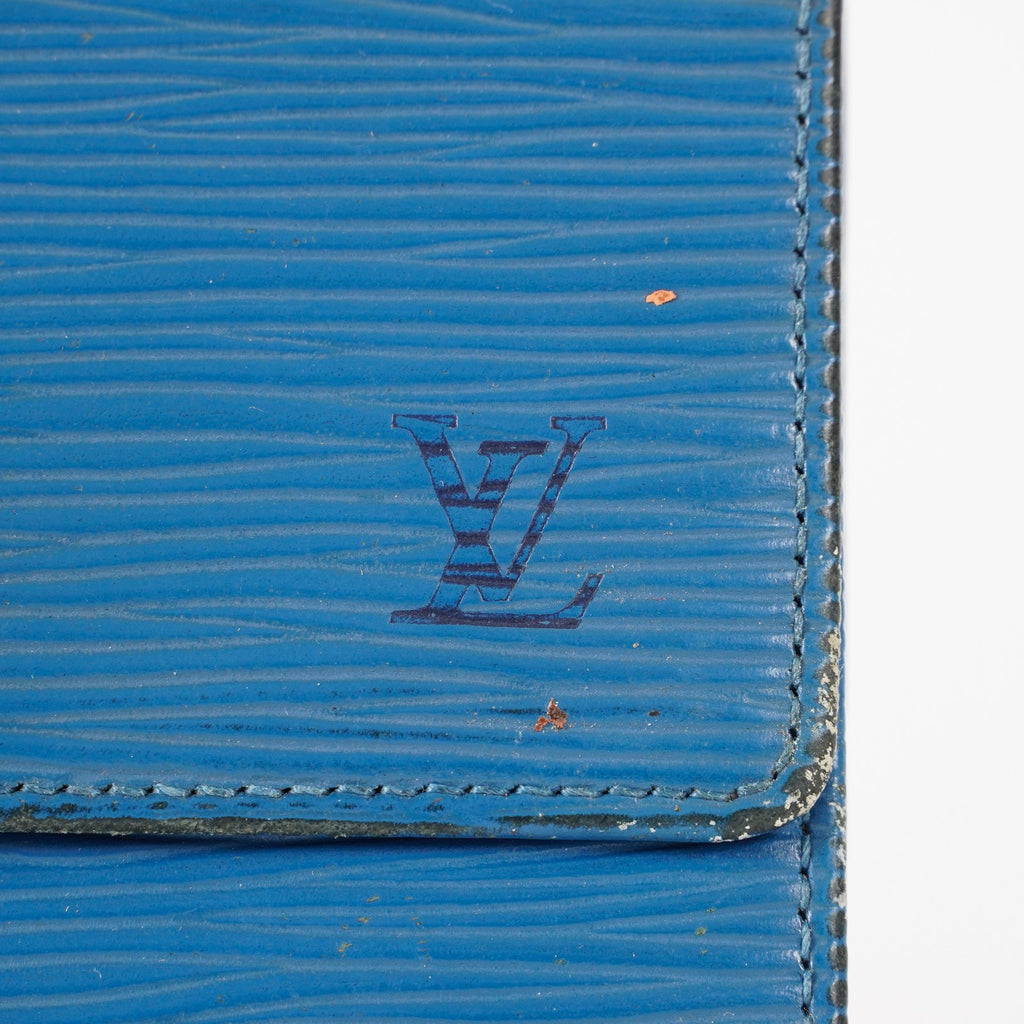 Louis Vuitton Blue Epi Leather Elise Compact Wallet  XY215
