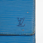 Louis Vuitton Blue Epi Leather Elise Compact Wallet  XY215