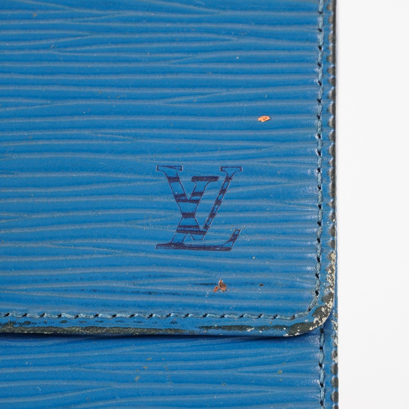 Louis Vuitton Blue Epi Leather Elise Compact Wallet  XY215