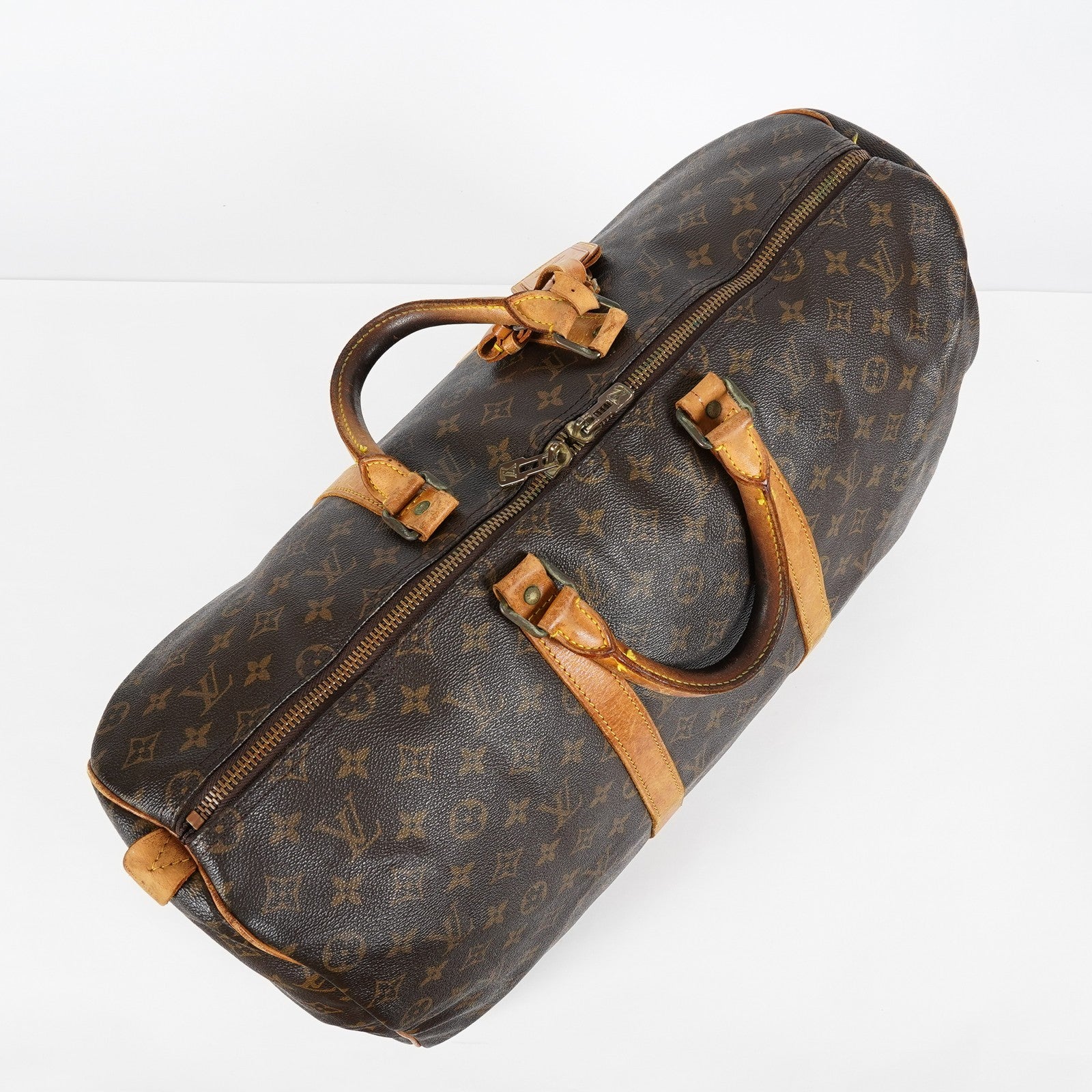 Louis Vuitton Keepall 50 Monogram Brown Duffle Bag M41426 Used 08E163630007