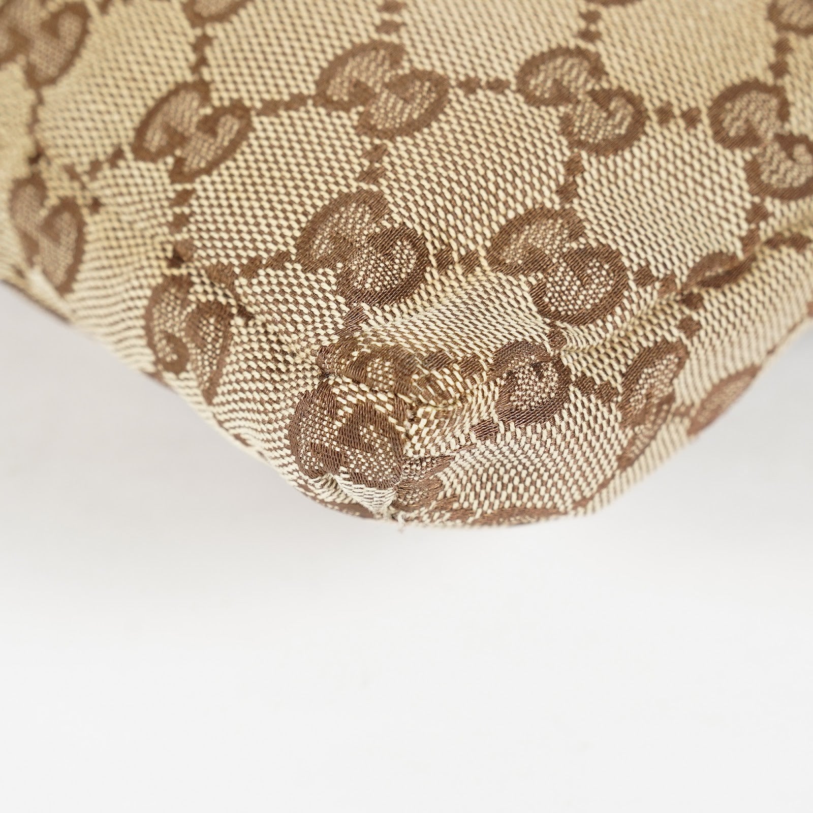 GUCCI GG Canvas Waist Belt Body Bag Beige Brown Vintage Used Womens 08E141870008