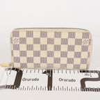 Louis Vuitton Zippy Wallet Damier Azur White Round Long PVC vintage 03T082000009