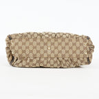 Gucci Abbey D-Ring Beige GG Canvas Leather Used Shoulder Tote Bag 09M314758608