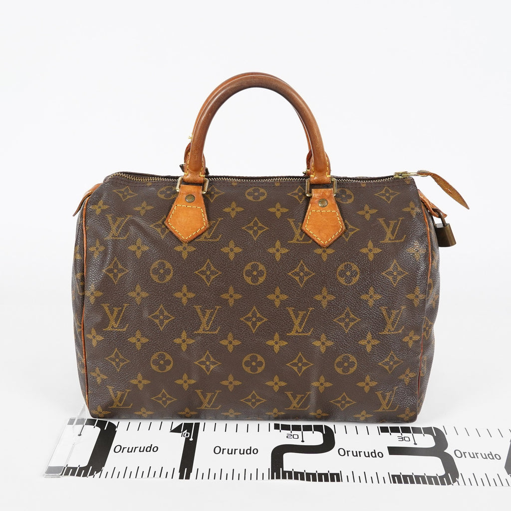 Louis Vuitton Monogram Speedy 30 Handbag Boston Bag M41526 Brown 07E045170010