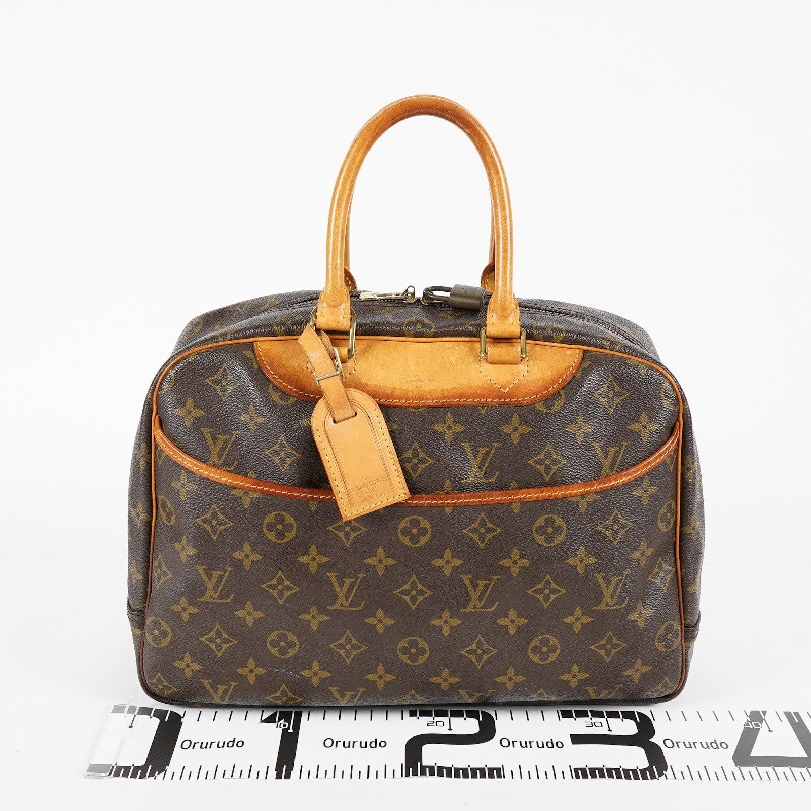 Louis Vuitton Deauville M47270 Monogram Canvas Brown Handbag Used 07E222640027