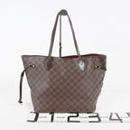 Louis Vuitton N51105 Damier Ebene Neverfull MM Tote Bag Brown Used 07E064730027