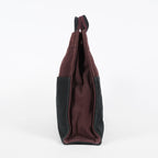 Hermes Fourre-Tout GM Bordeaux Black Canvas Tote Bag Handbag Used 08E06825008