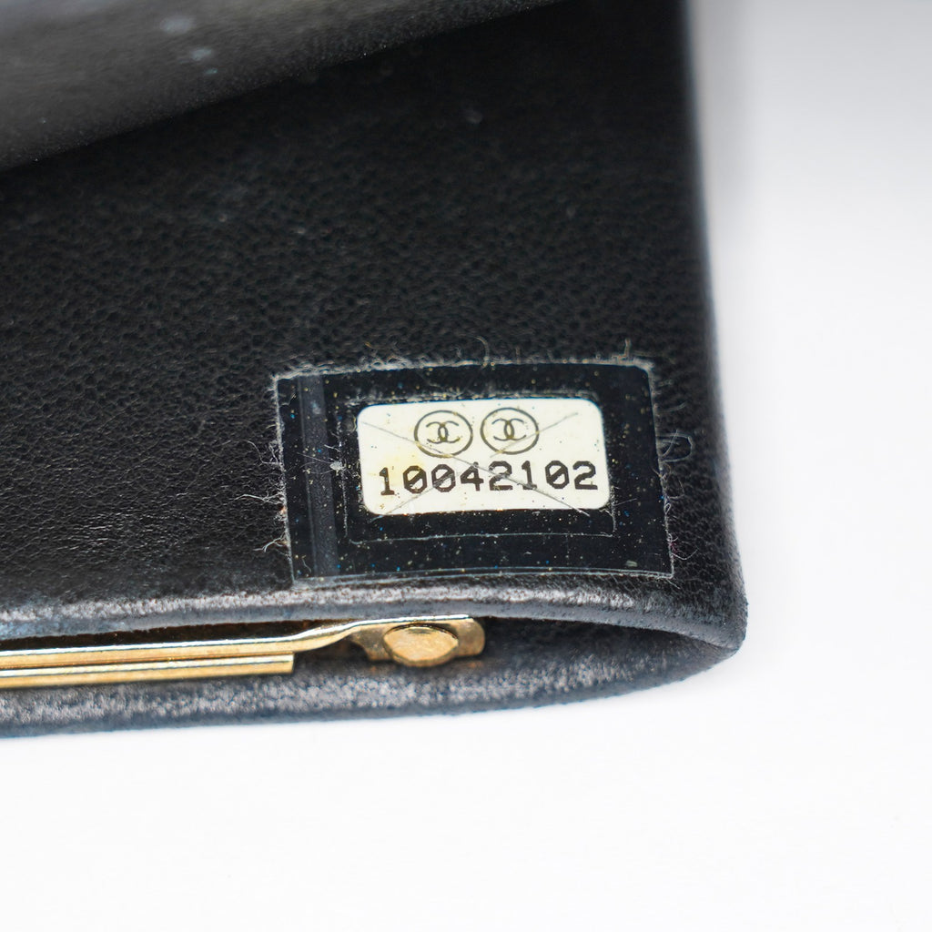 Chanel Black Calfskin Long Wallet Purse 02A052516805