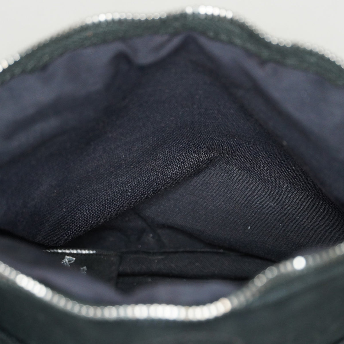Hermes Bolide Pouch Black Canvas Leather Trim Clutch Pouch Used 08E16825030