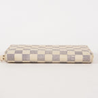 Louis Vuitton Zippy Wallet Damier Azur White Round Long PVC vintage 03T082000009