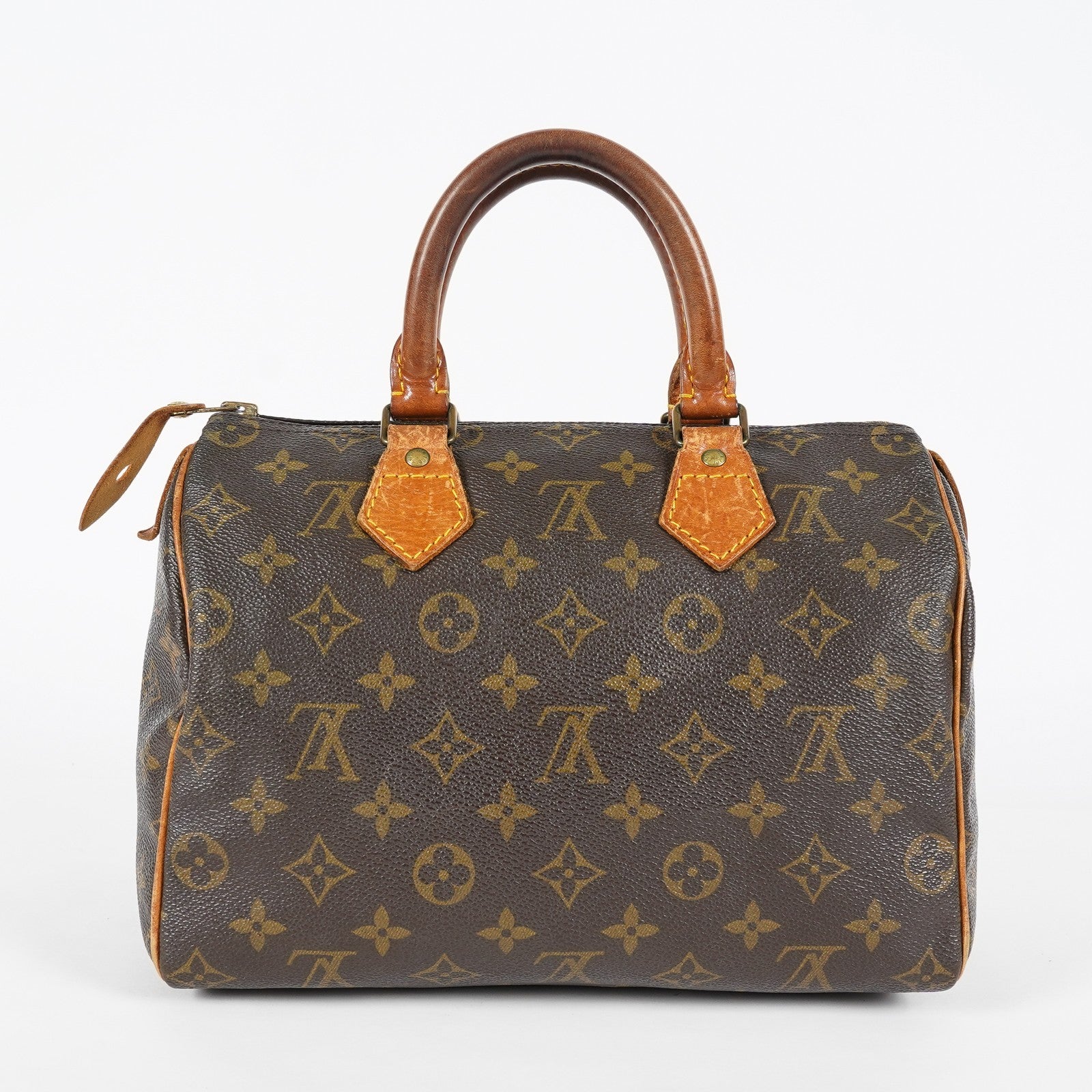 Louis Vuitton Speedy 25 Monogram Canvas Brown Boston Handbag Used 07E295830008