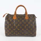 Louis Vuitton Speedy 30 Monogram Canvas Hand Bag Brown Used M41526 07A145319608