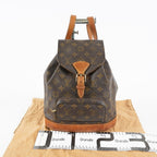 Louis Vuitton Mini Montsouris M51137 Monogram Canvas Brown Backpack 09E124070006