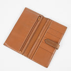Hermes Bearn Soufflet Long Wallet Brown Leather Gold Hardware Used 08E022090008