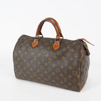 Louis Vuitton Speedy 35 M41524 Monogram Canvas Hand Bag Brown Used 07E103850017