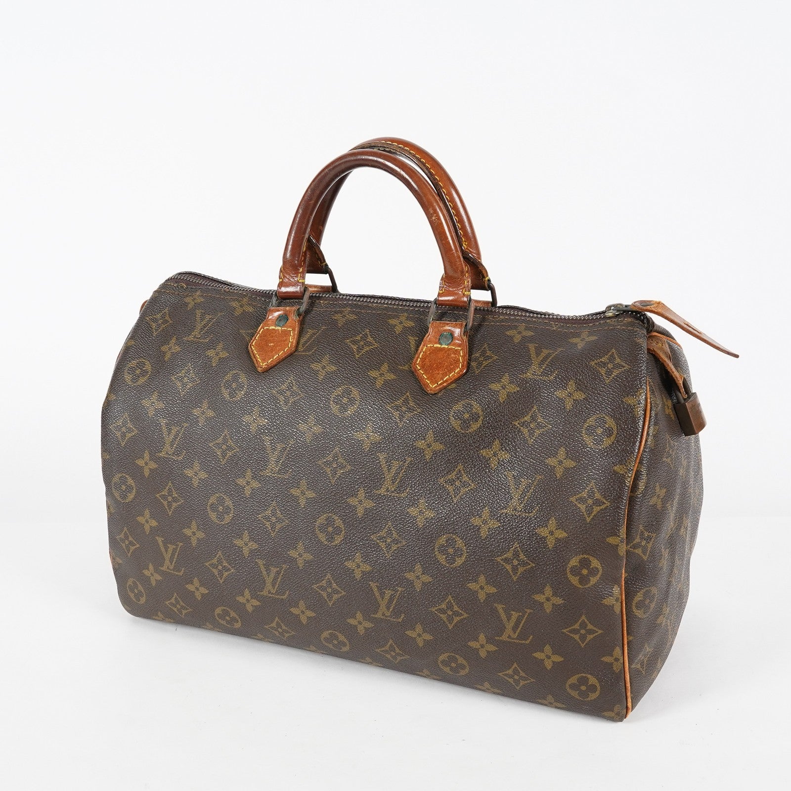 Louis Vuitton Speedy 35 M41524 Monogram Canvas Hand Bag Brown Used 07E103850017