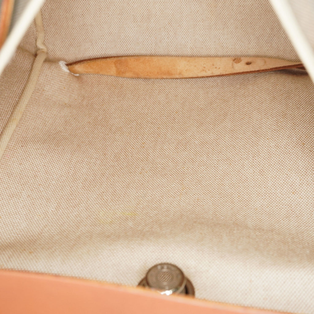 Hermes Herbag Ado PM Used Beige Canvas Brown Leather 2WAY Backpack 07A325834431