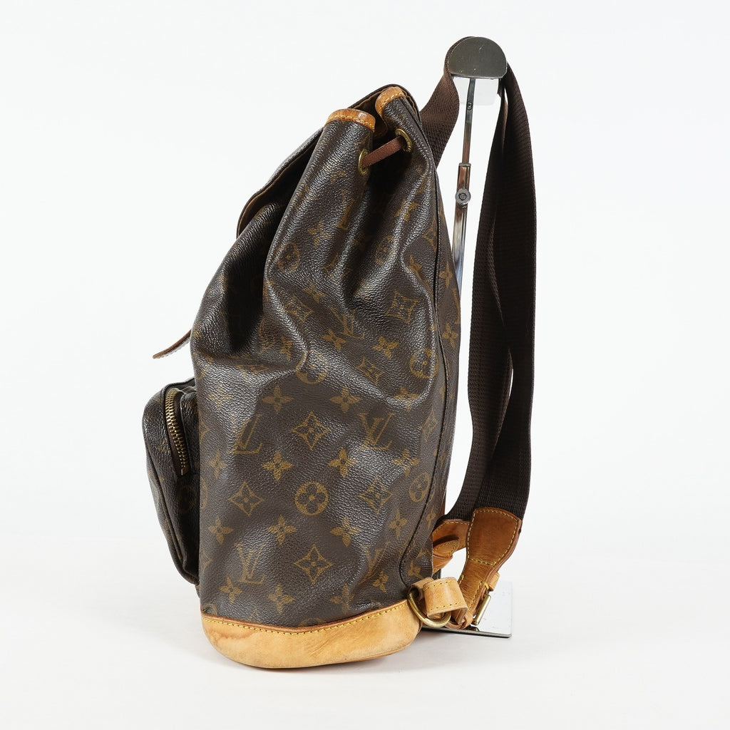 Louis Vuitton Montsouris GM M51135 Monogram Canvas Brown Backpack 09M024532016