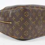 Louis Vuitton Monogram Deauville M47270 Hand Bag Brown Used Vintage 07A082288024
