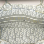 Christian Dior Book Tote Toile de Jouy Beige Gray Canvas Bag 02E207260003