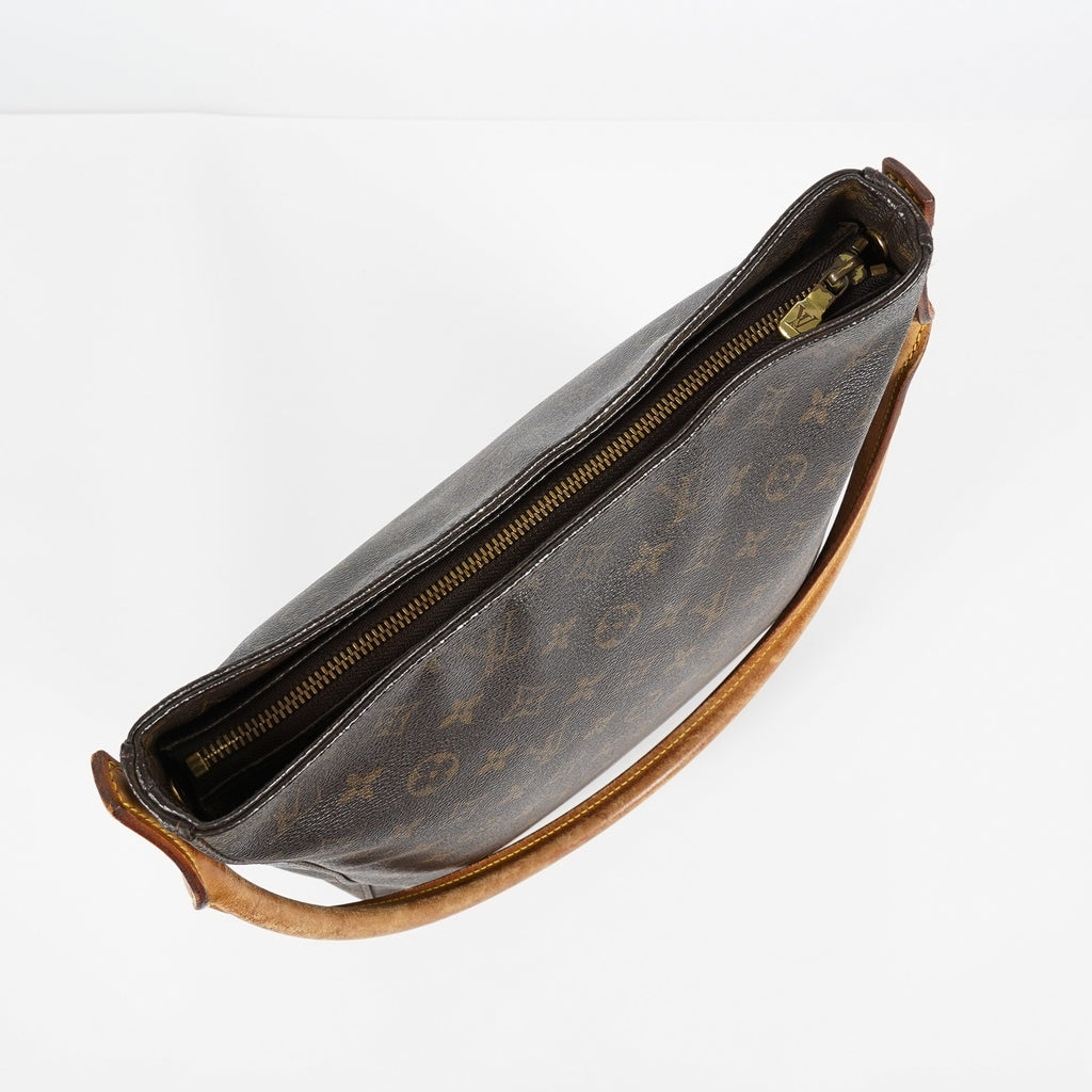 Louis Vuitton Looping GM M51145 Monogram Brown Shoulder Bag Vintage 07E033300019