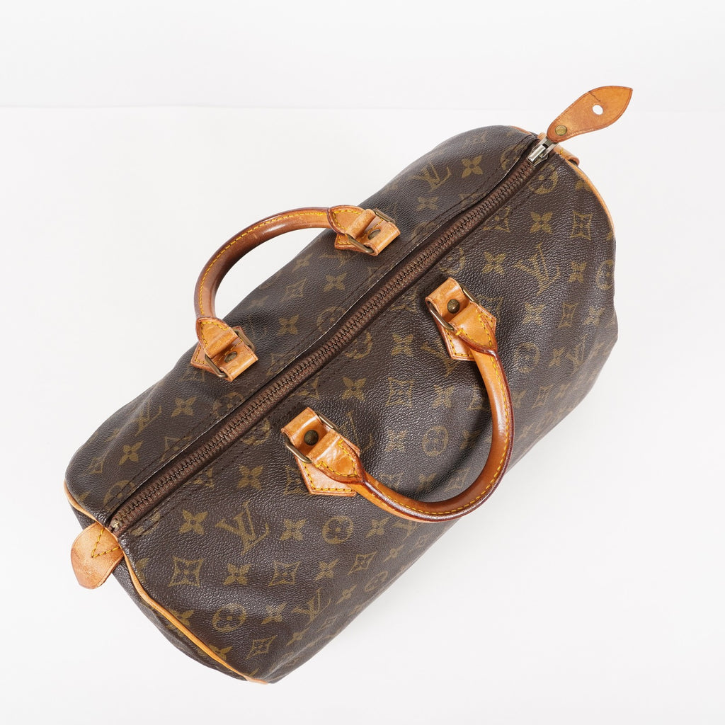 Authentic Louis Vuitton Monogram Speedy 35 Handbag vintage M41524 05E256050016