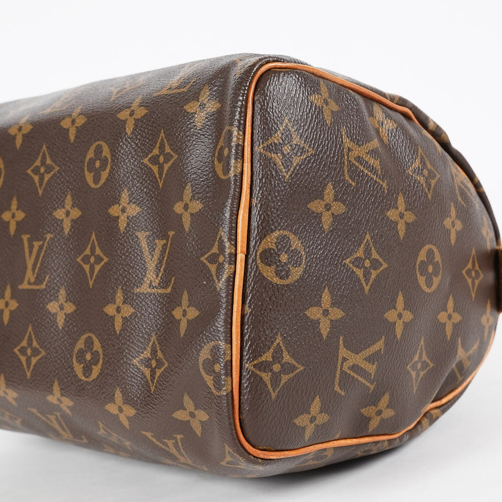 Louis Vuitton Monogram Speedy Handbag Brown Canvas Used M41528 08E2711110007