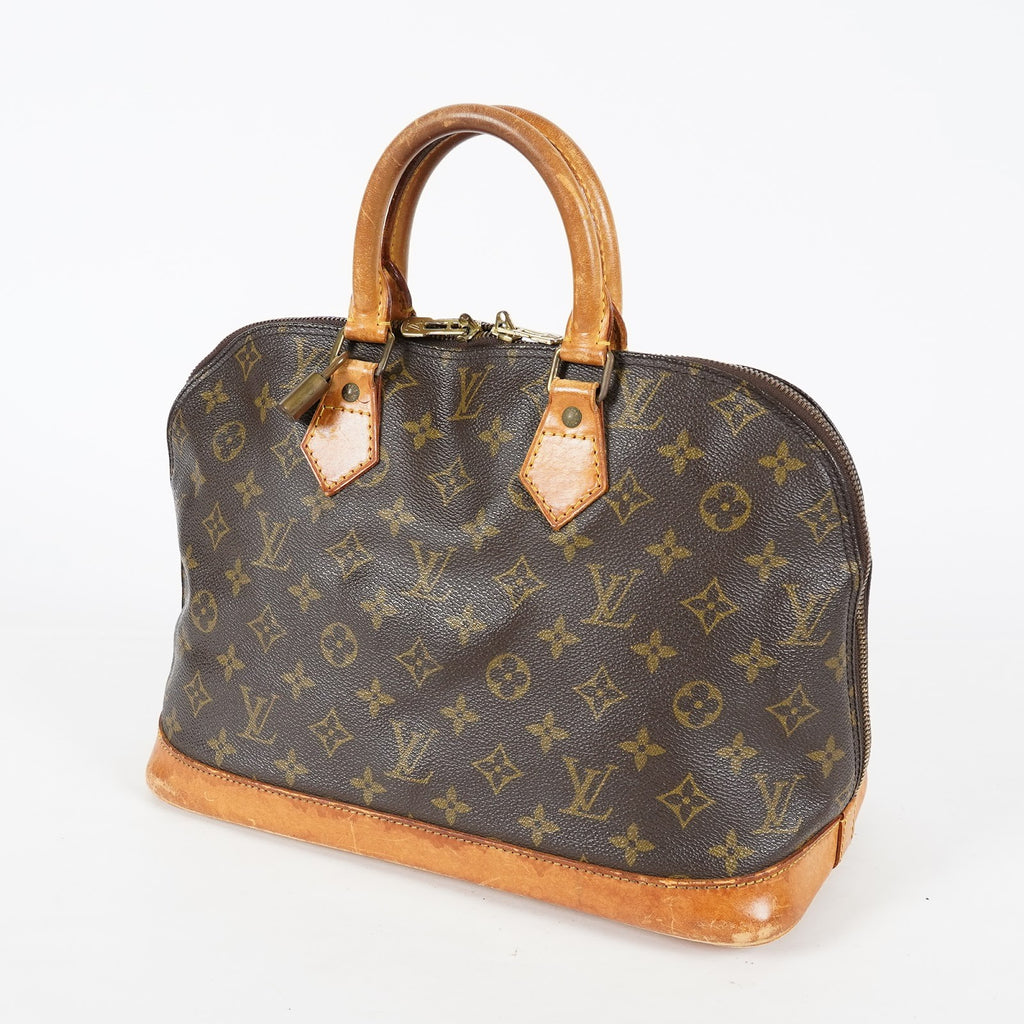 Louis Vuitton Alma PM Monogram Canvas Handbag M53151 Brown Vintage 08M032945817