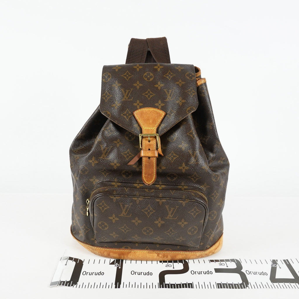 Louis Vuitton Montsouris GM M51135 Monogram Canvas Brown Backpack 09M024532016