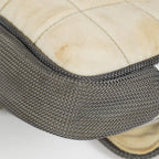 Chanel Chocolate Bar Quilted Turn Lock Shoulder Bag Beige Leather 07E317370012