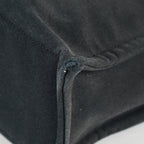 Hermes Fourre-Tout MM Black Canvas Used Tote Shoulder Bag 09M37793108