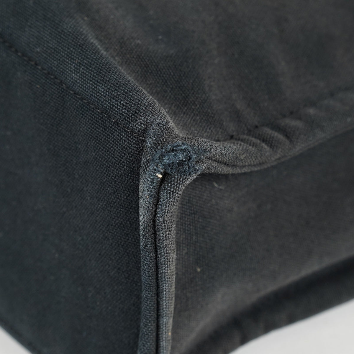 Hermes Fourre-Tout MM Black Canvas Used Tote Shoulder Bag 09M37793108