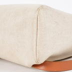 Hermes Herbag Ado PM Used Beige Canvas Brown Leather 2WAY Backpack 07A325834431