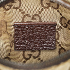 GUCCI GG Canvas Waist Belt Body Bag Beige Brown Vintage Used Womens 08E141870008