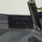 GUCCI GG Canvas Boat Pochette Shoulder Bag 22cm Black Vintage Used 08E172090010