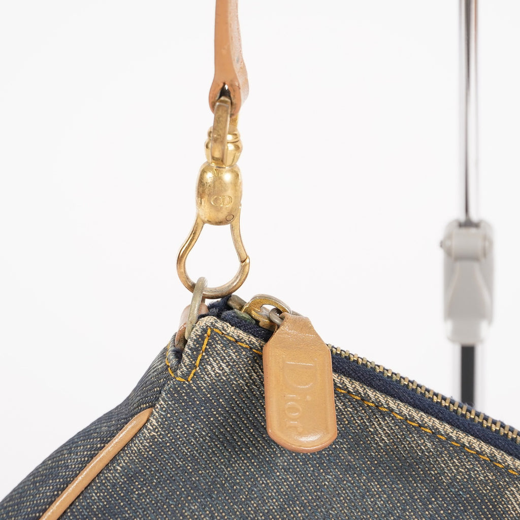 Christian Dior Trotter Blue Denim Mini Saddle Bag 02A115548405