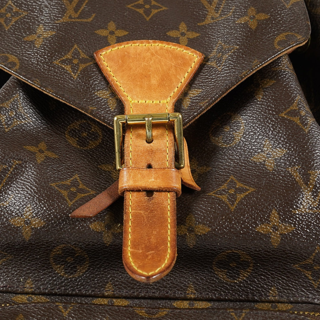 Louis Vuitton Montsouris GM M51135 Monogram Canvas Brown Backpack 09M024532016