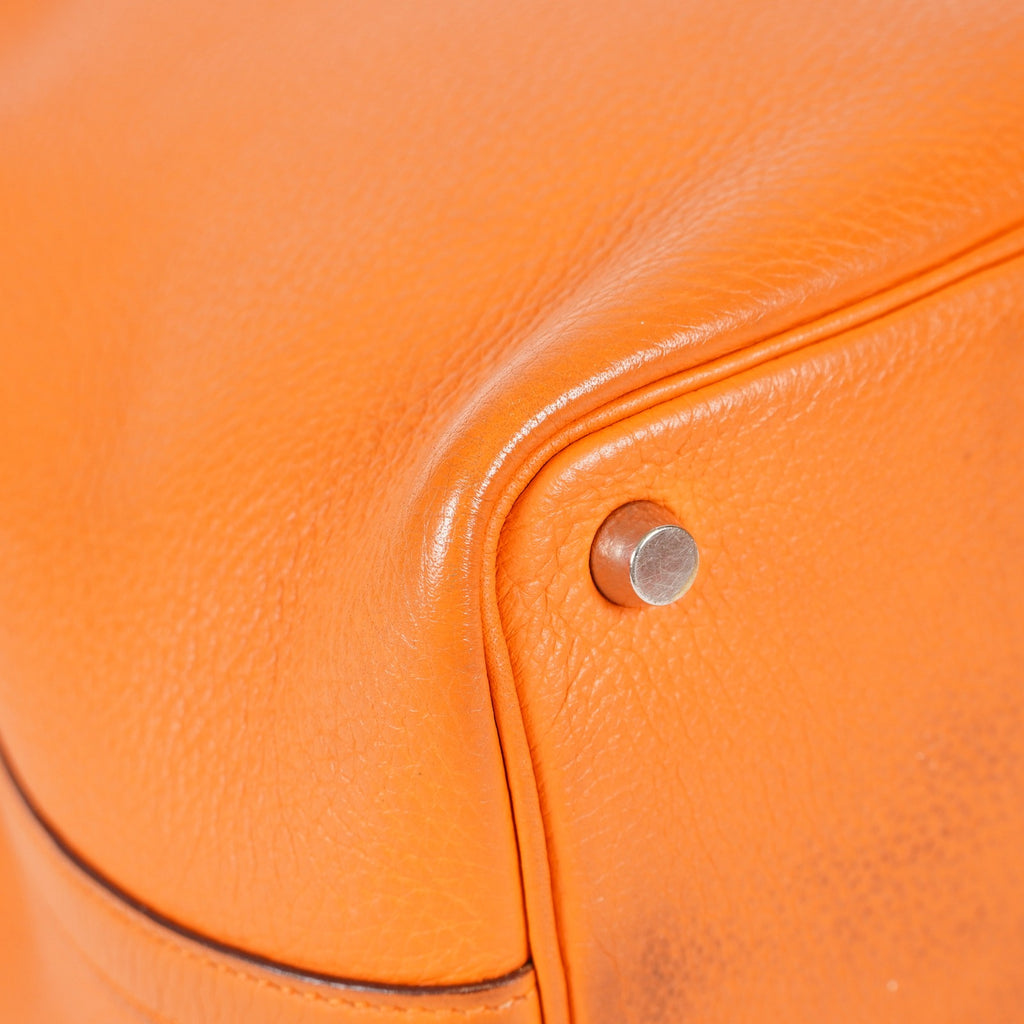 HERMES Picotin PM 18 Taurillon Clemence Orange Handbag Bag 05E0119250016