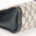 VINTAGE GUCCI Clutch Bag GG Sherry Line Navy 05M02846425