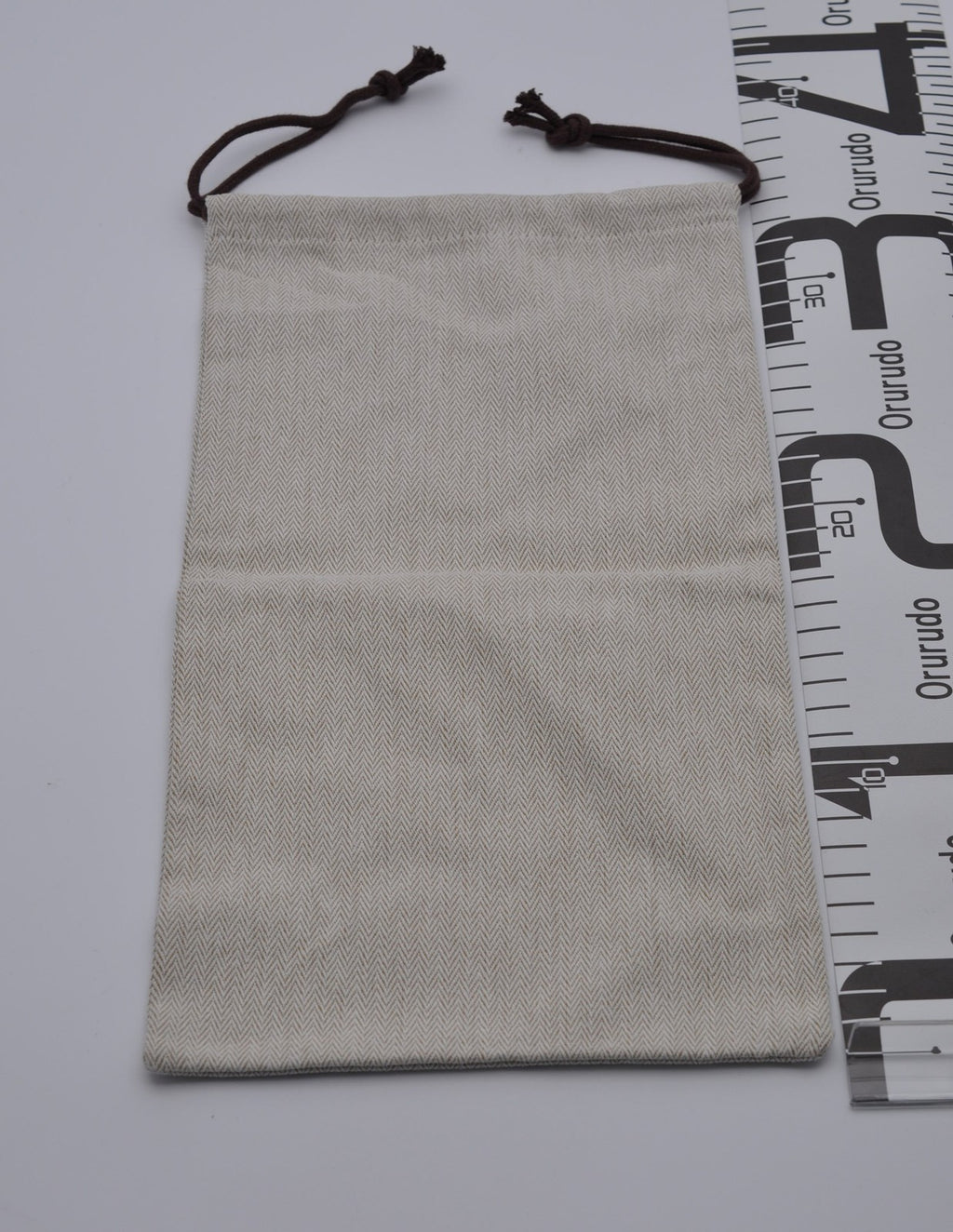 Hermes Dust Bag Storage Pouch Drawstring Beige Logo Authentic 23x35