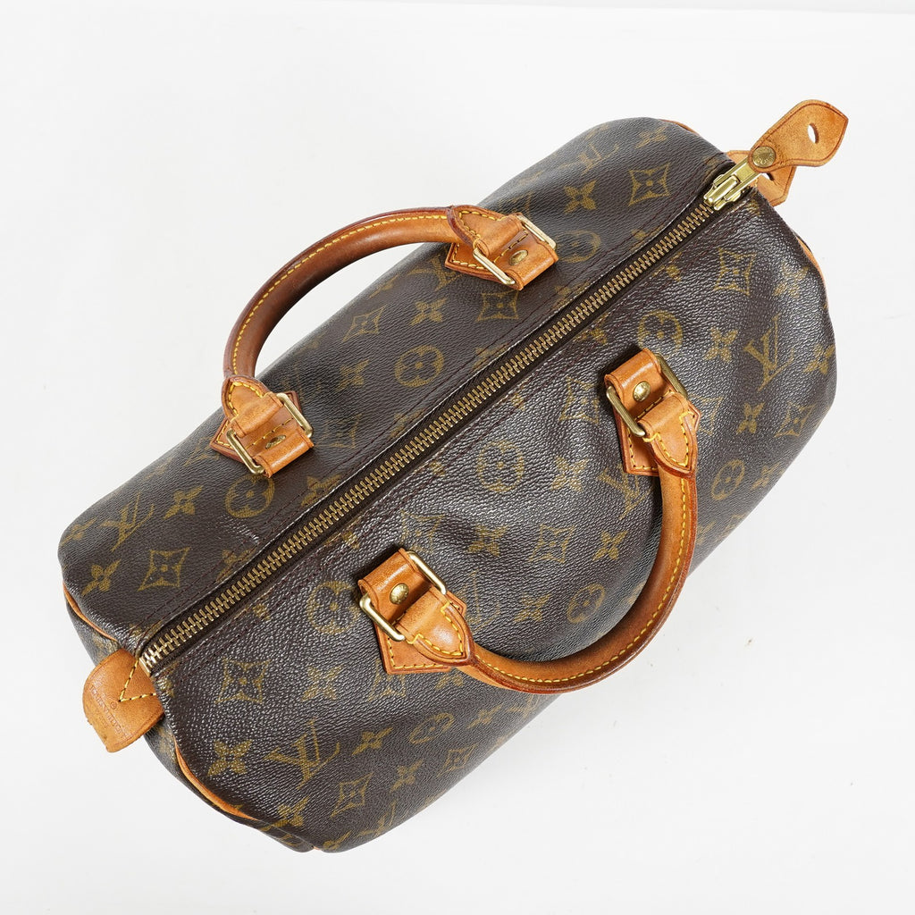 Louis Vuitton Speedy 30 M41526 Monogram Canvas Brown Used Handbag 09M465665008