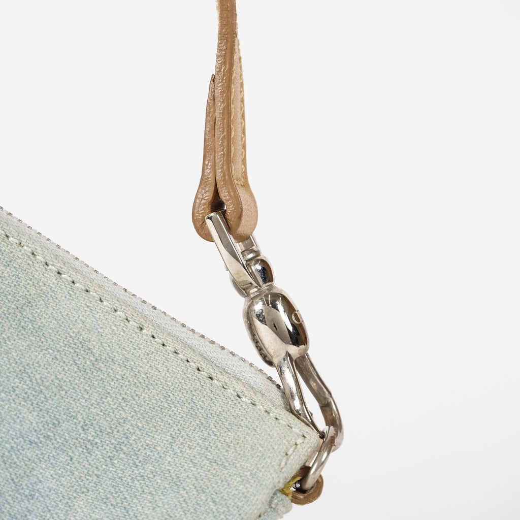 CHRISTIAN DIOR Mini Light Denim Saddle Bag Pouch vintage 12E124840016
