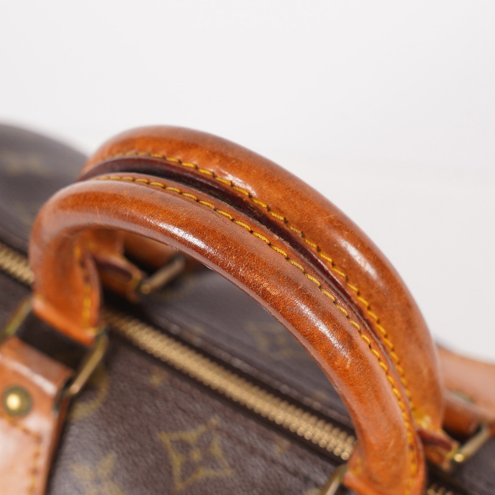 Louis Vuitton Speedy 25 M41528 Monogram Canvas Boston Handbag Brown 07E057150004