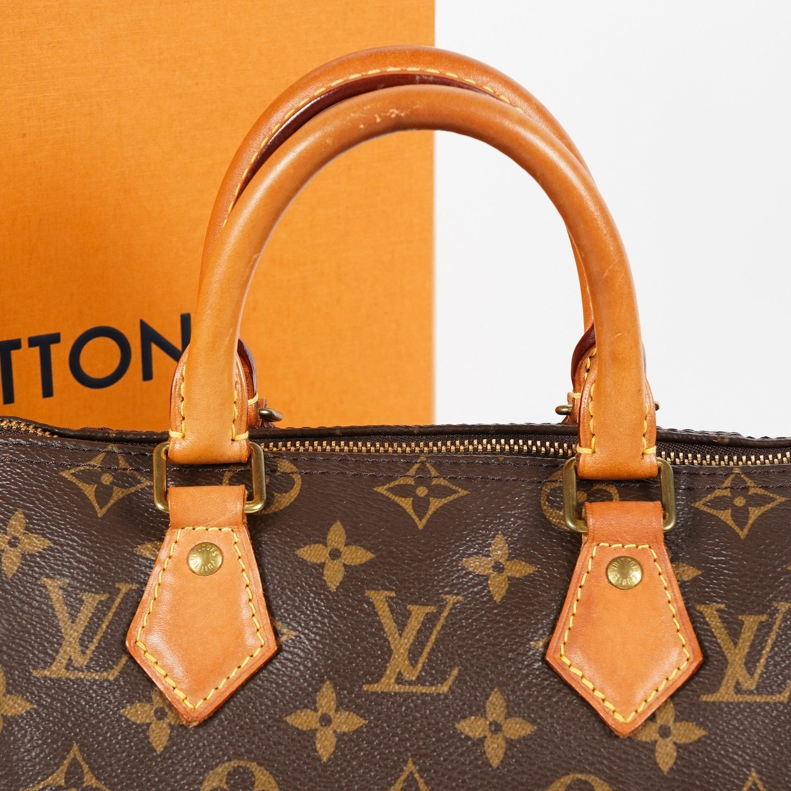 Louis Vuitton Monogram Speedy Handbag Brown Canvas Used M41528 08E2711110007
