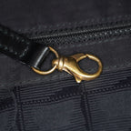Chanel New Travel Line Tote Bag MM Black Nylon Leather Gold HW Used 08E191155007