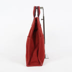 Hermes Fourre Tout GM Tote Bag Brick Red Canvas Used Vintage Women 07E16715009