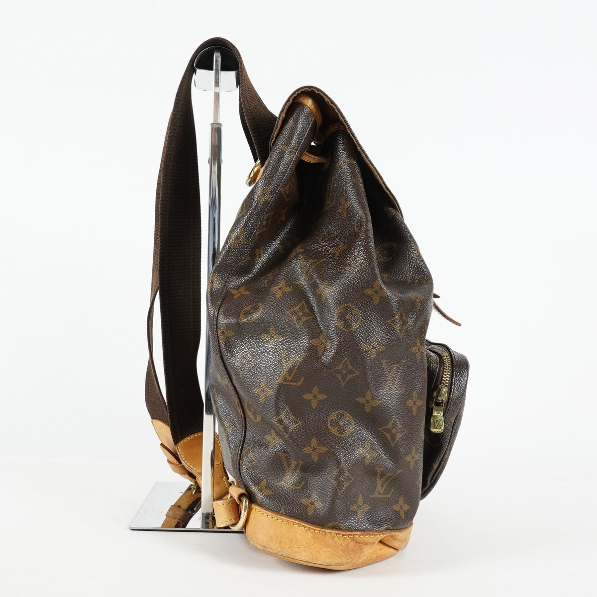 Louis Vuitton Montsouris GM M51135 Monogram Canvas Brown Backpack 09M024532016
