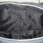 Chanel Chocolate Bar Nylon Mini Boston Bag 35cm Black Silver HW 07E314180008