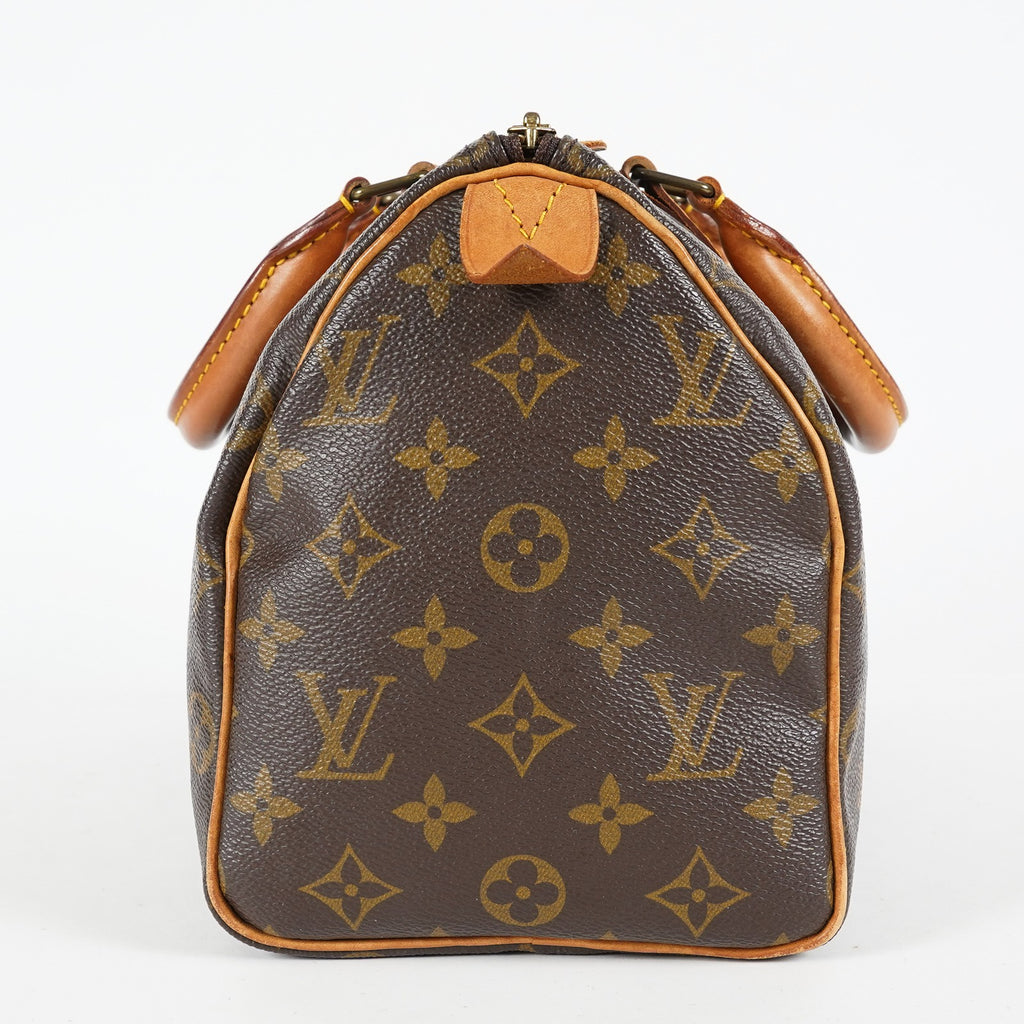 Louis Vuitton Speedy 25 M41528 Monogram Canvas Brown Handbag Boston 09A028408401