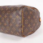 Louis Vuitton Speedy 25 M41528 Monogram Canvas Boston Handbag Brown 07A108008005